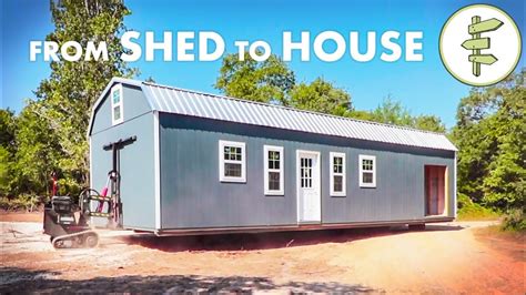 converting a metal shed into a house|12x36 shed to house conversion.